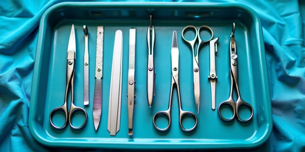 Surgical tray with essential instruments